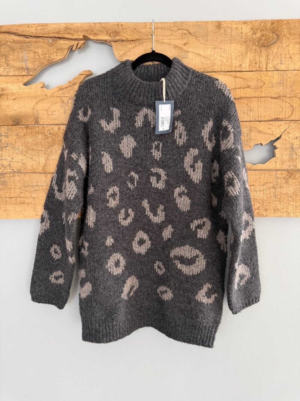 NWT Universal Thread Leopard Print Mock Neck Sweater | Size L